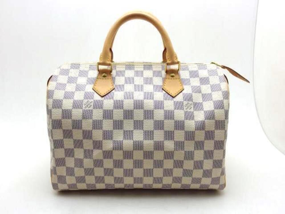 LOUIS VUITTON Speedy Damier Azur White